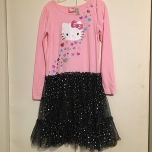 Girl’s XL Pink Hello Kitty Dress with Black Tutu